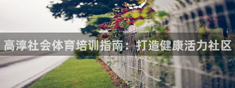 尊龙-人生就是博!：高淳社会体育培训指南：打造健康活