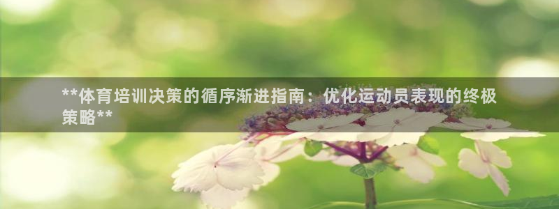 尊龙人生就是博手机版下载：**体育培训决策的循序渐进